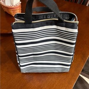 Kate Spade Blue and White Striped Lunch Tote